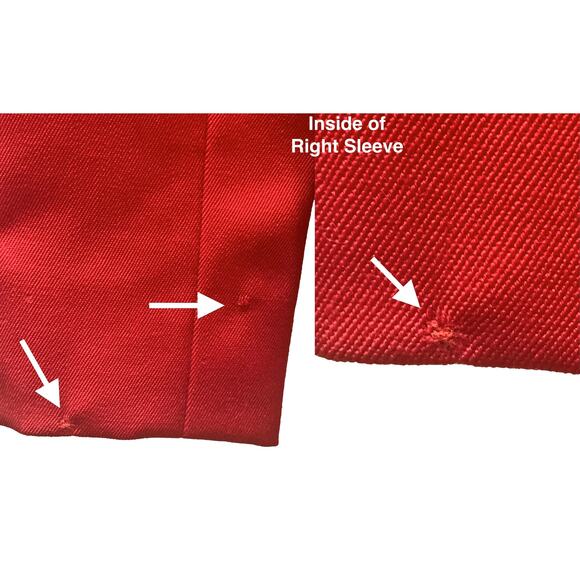 80s 90s Tailored Red Wool Blazer | MOD Jacket | S - Picture 8 of 9